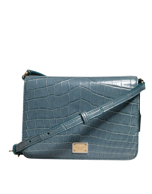 Dolce & Gabbana Grüne Mini-Crossbody-Bag mit DG-Detail