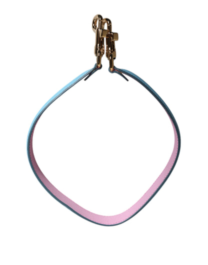 Dolce & Gabbana Tracolla in Pelle Rosa e Blu