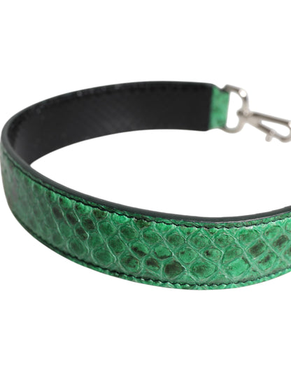 Dolce & Gabbana Black and Green Exotic Leather Shoulder Strap