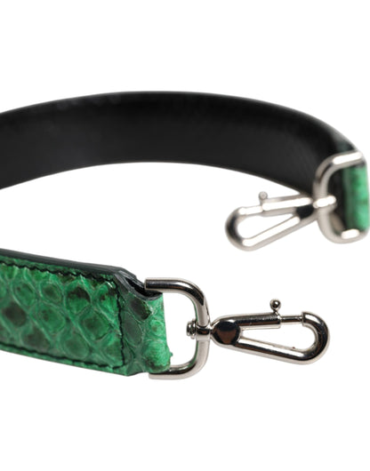 Dolce & Gabbana Black and Green Exotic Leather Shoulder Strap