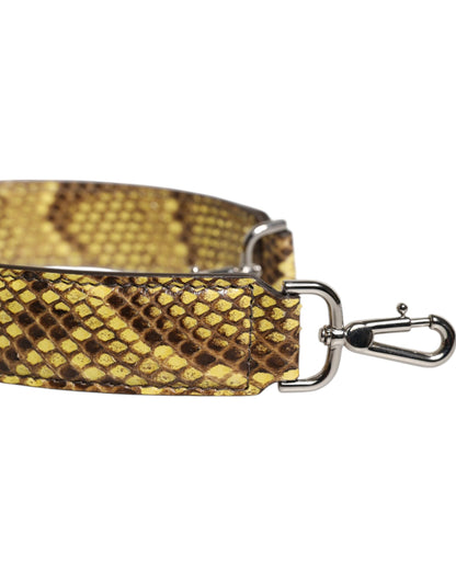Dolce & Gabbana Gelber Pythonleder-Schulterriemen