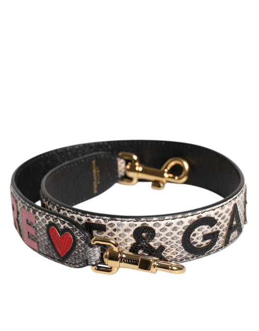 Dolce & Gabbana Tracolla Multicolore con Patch DG Amore