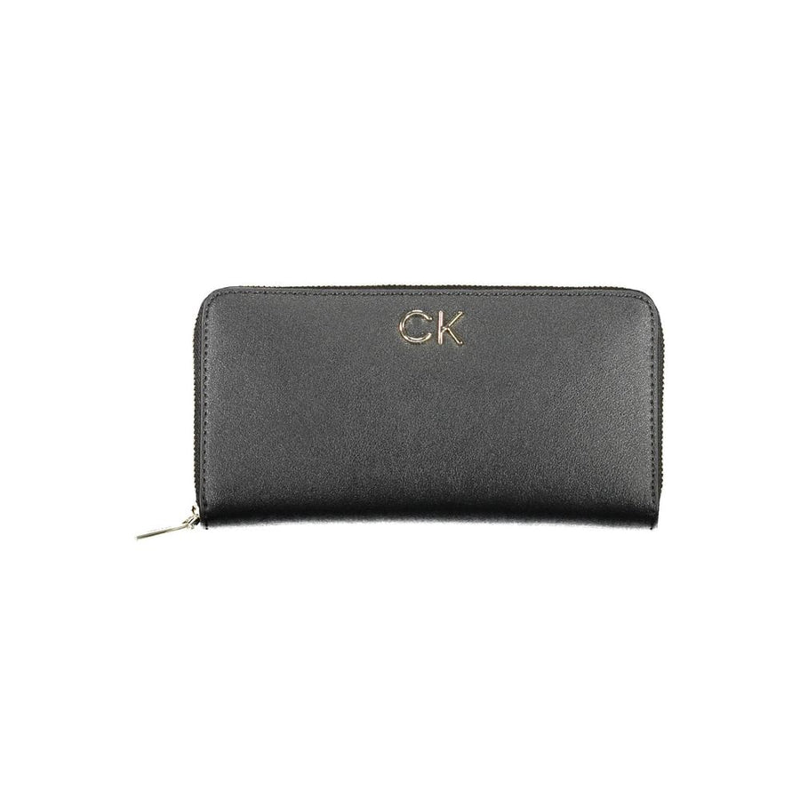 Calvin Klein Schwarzes Zip-Portemonnaie
