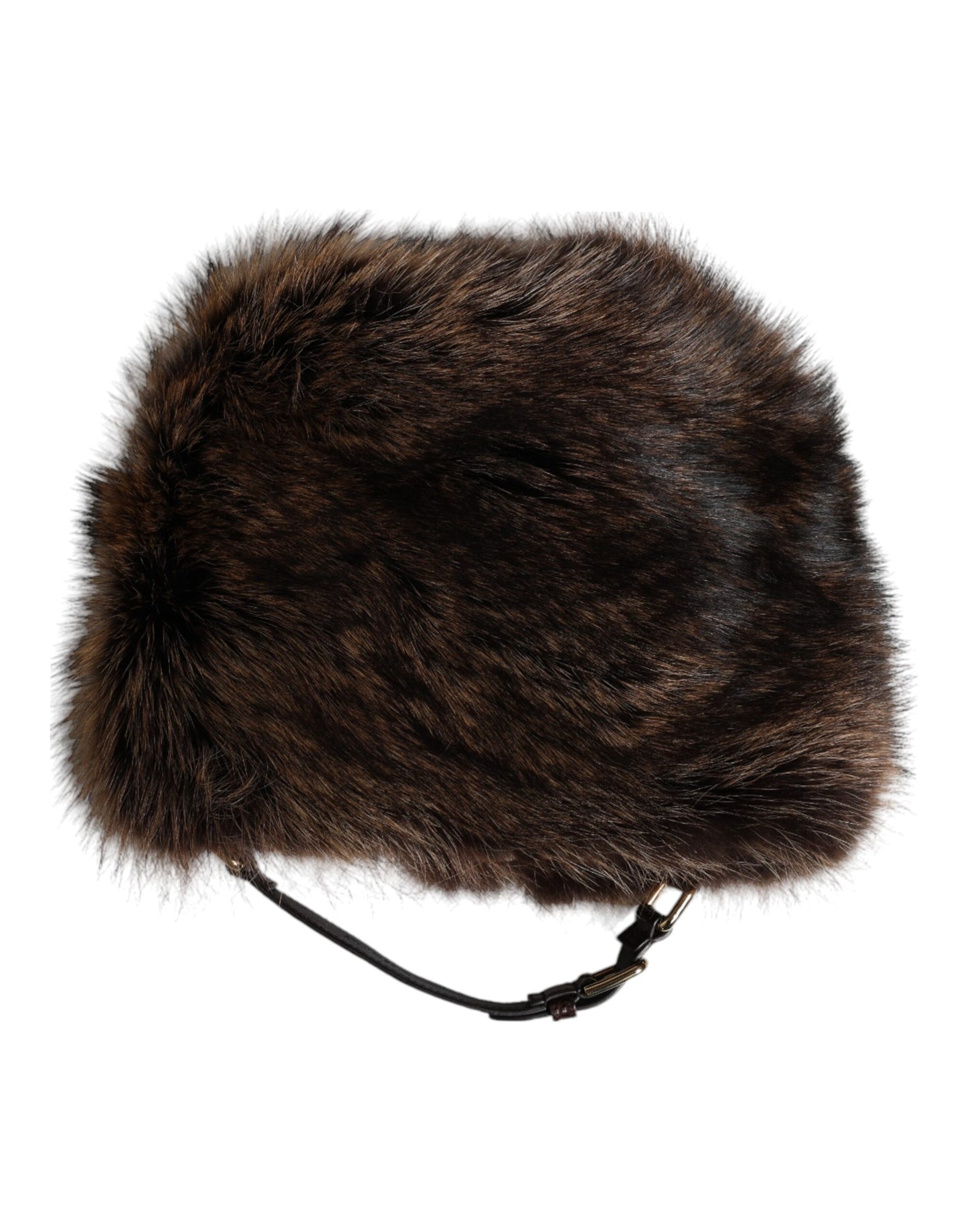 Dolce & Gabbana Brauner Pelz Frauen Eimer Hut