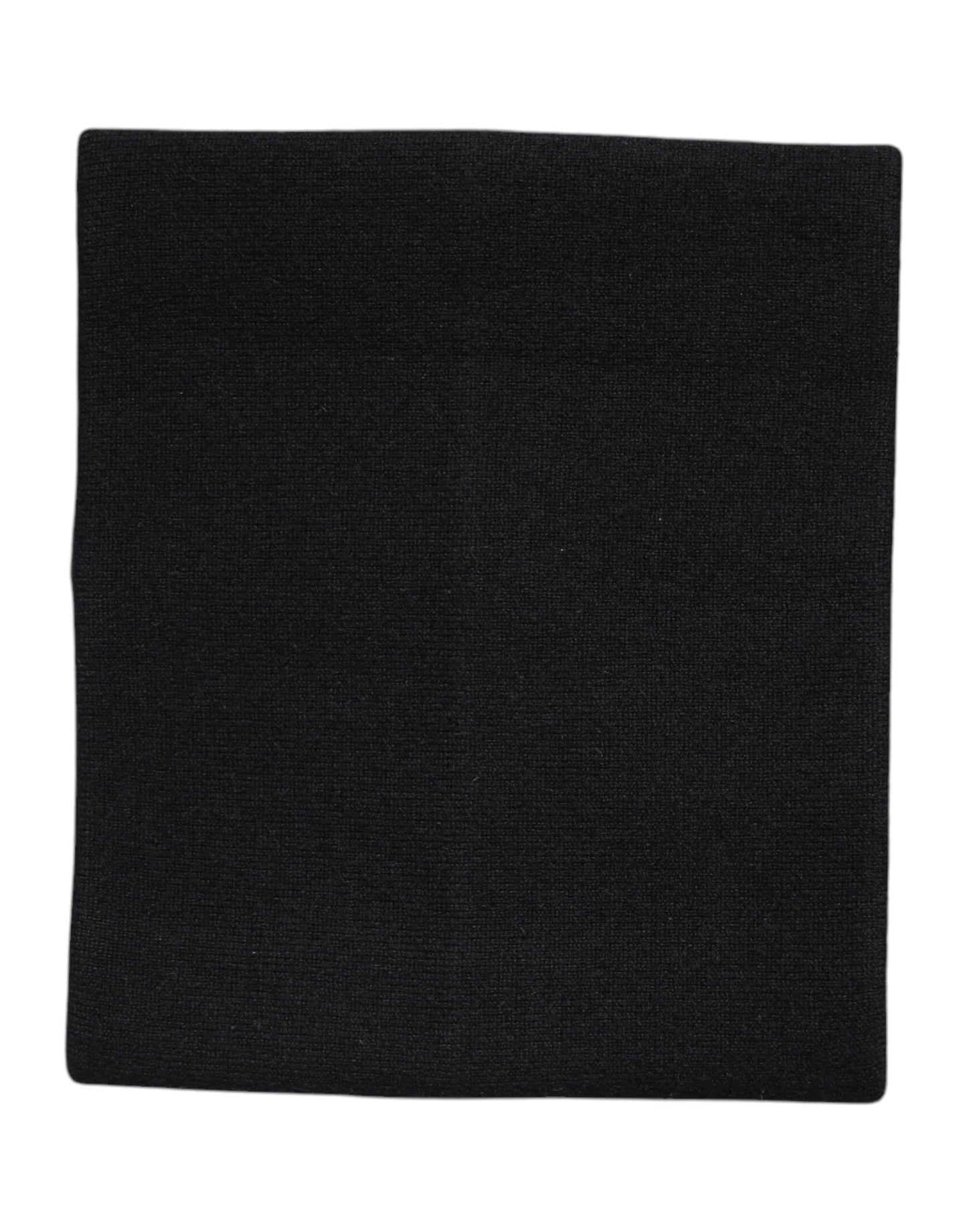 Dolce & Gabbana Schwarzer Kaschmir Strick-Halswärmer Foulard-Schal
