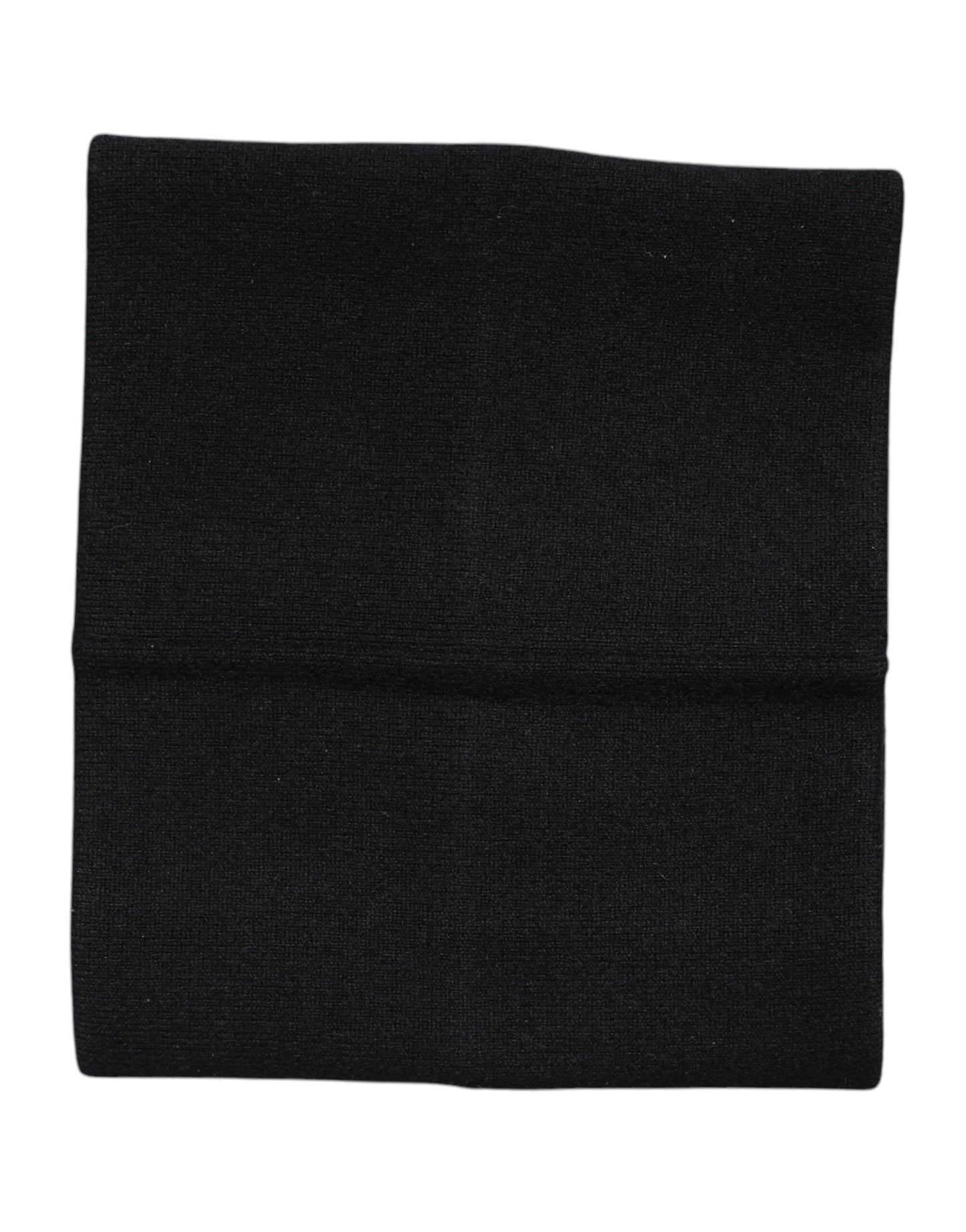 Dolce & Gabbana Schwarzer Kaschmir Strick-Halswärmer Foulard-Schal