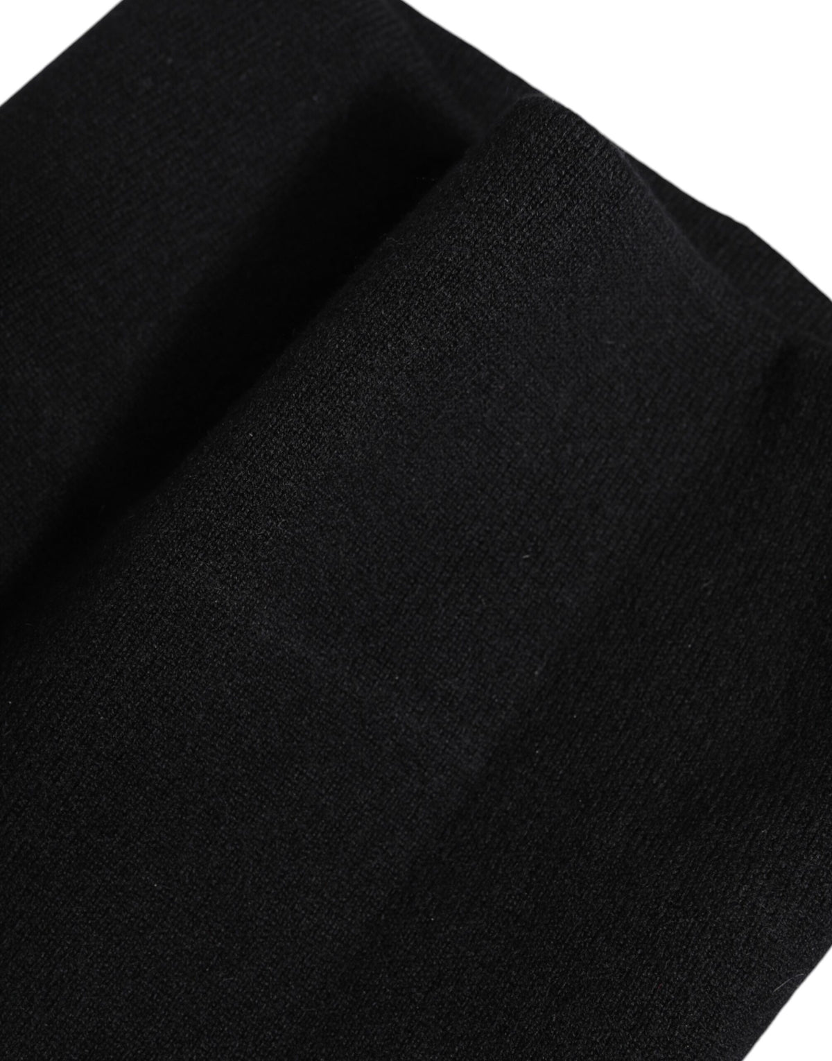 Dolce & Gabbana Scaldacollo nero in cashmere lavorato a maglia