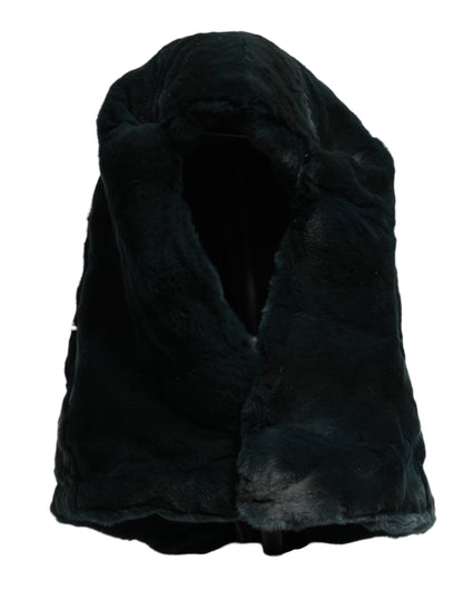 Dolce & Gabbana Cappello beanie nero in pelliccia di donnola