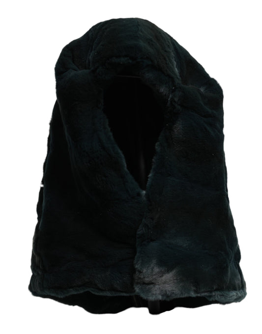 Dolce & Gabbana Schwarze Mütze aus Wieselpelz