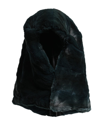 Dolce & Gabbana Schwarzes Wiesel Pelz Damen Beanie Hut