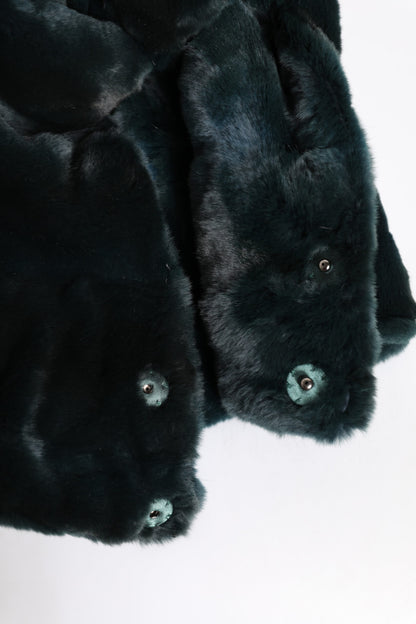Dolce & Gabbana Cappello beanie nero in pelliccia di donnola