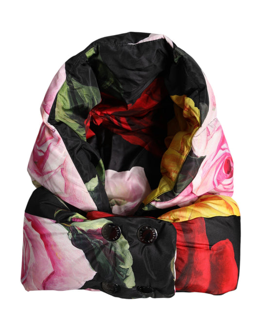 Dolce & Gabbana Schwarze Kopfbedeckung mit Blumenprint