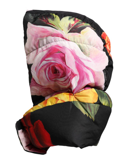 Dolce & Gabbana Schwarze Kopfbedeckung mit Blumenprint