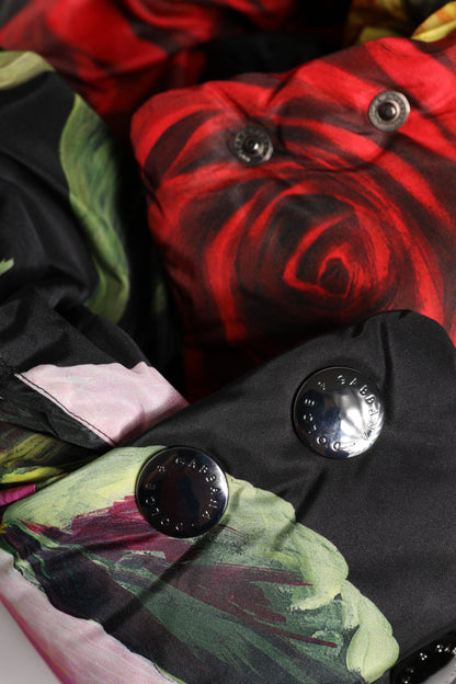 Dolce & Gabbana Schwarze Kopfbedeckung mit Blumenprint