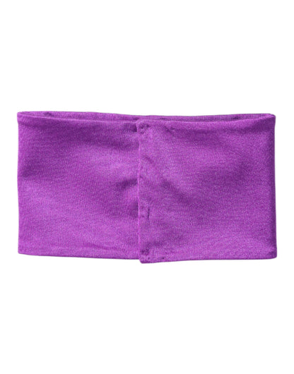 Dolce & Gabbana Lila Nylon Stretch Damen Halswärmer Schal