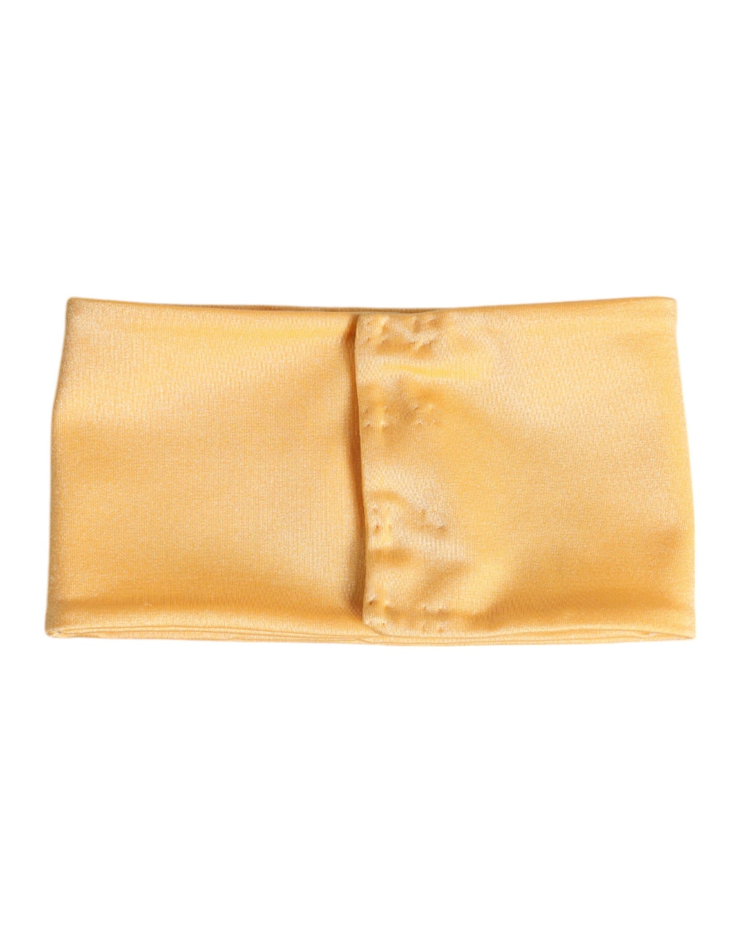 Dolce & Gabbana Gelber Nylon Stretch Damen Halswärmer Schal