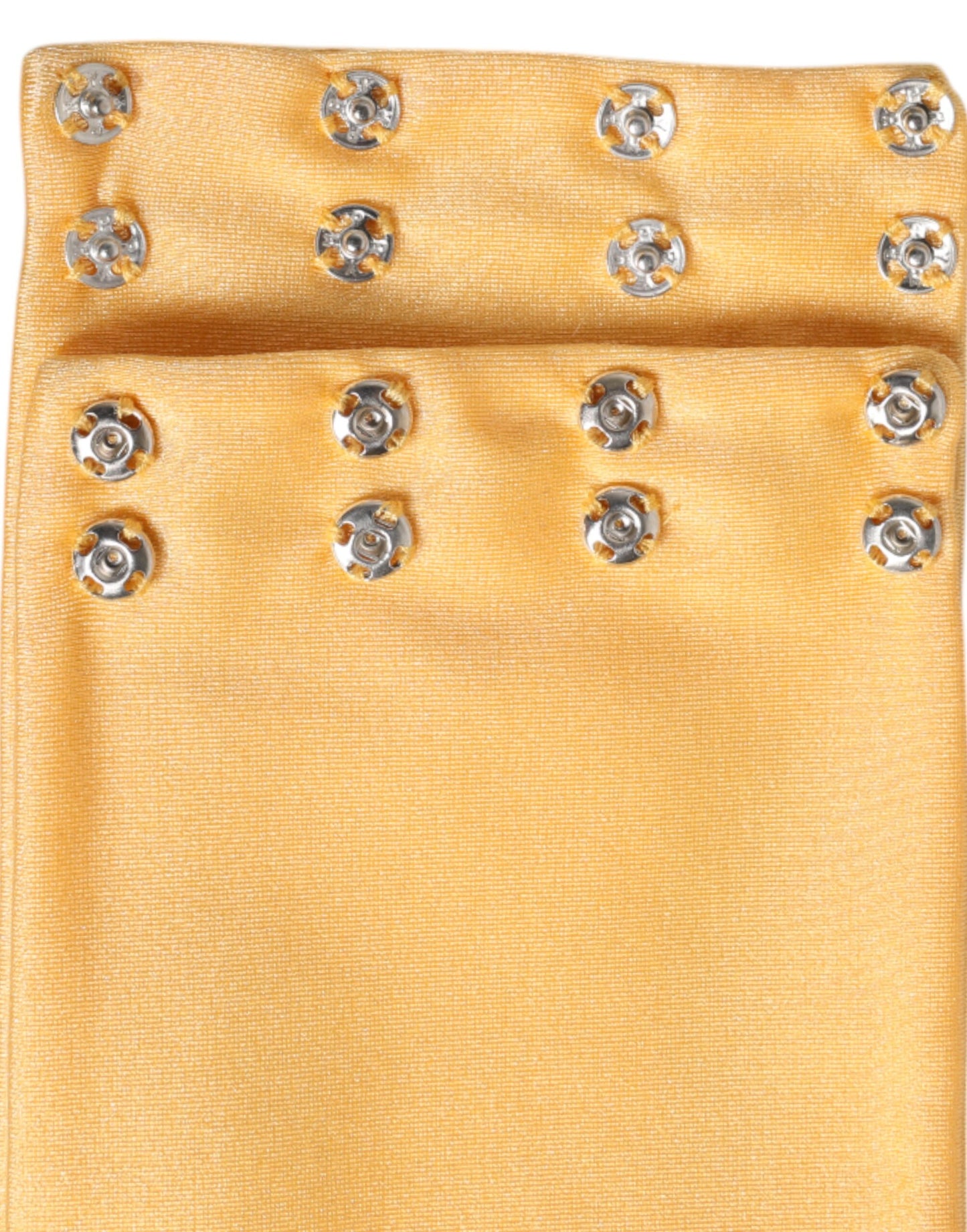 Dolce & Gabbana Gelber Nylon Stretch Damen Halswärmer Schal