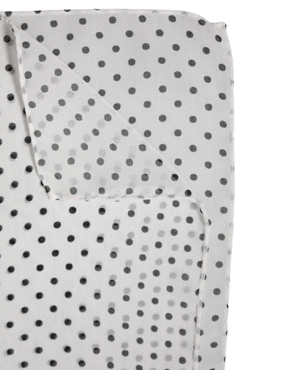 Dolce & Gabbana Weiß-schwarzer Polka-Dot-Schal 120 × 200 cm