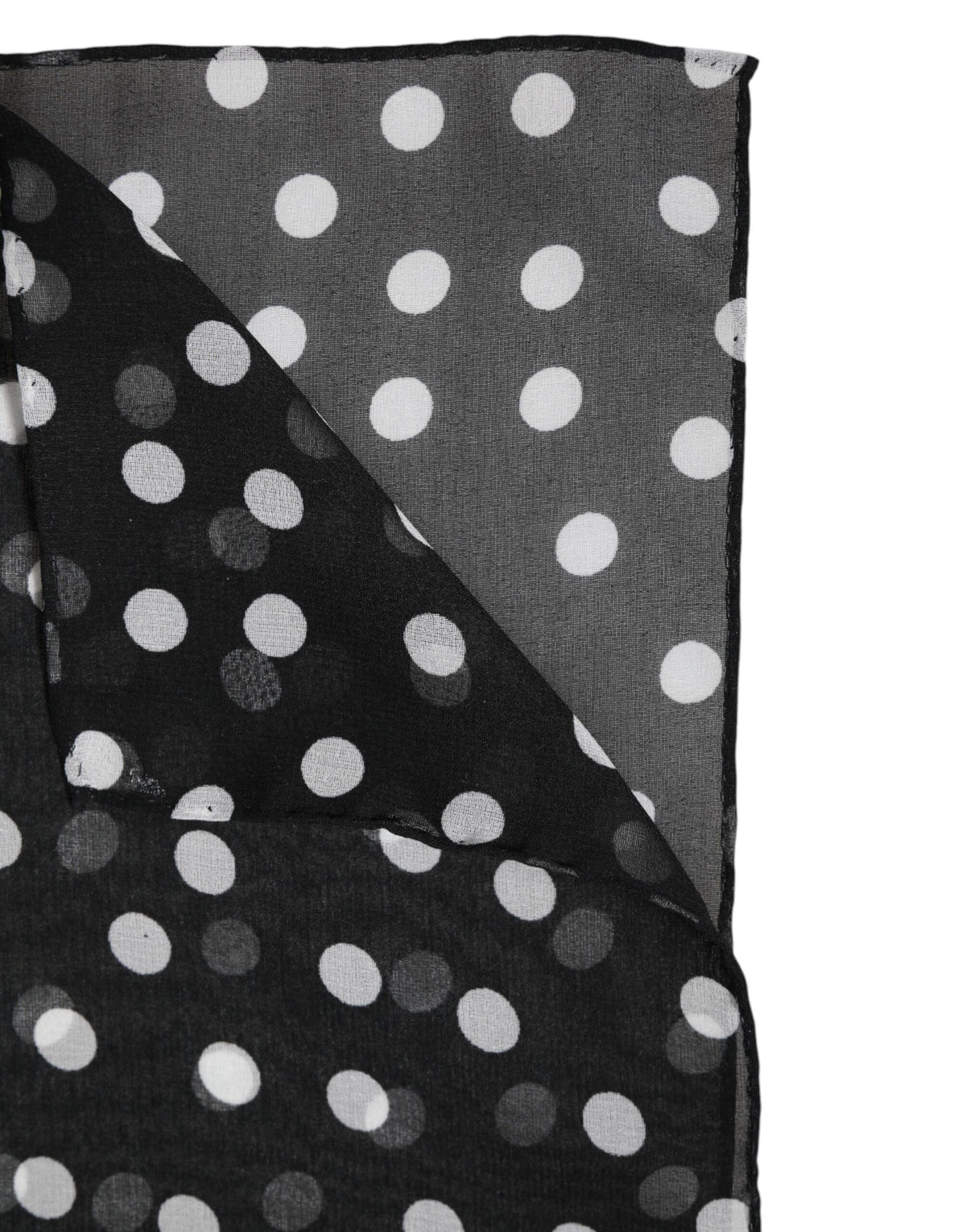 Dolce & Gabbana Schwarz-weißer Polka-Dot-Schal 120 × 200 cm