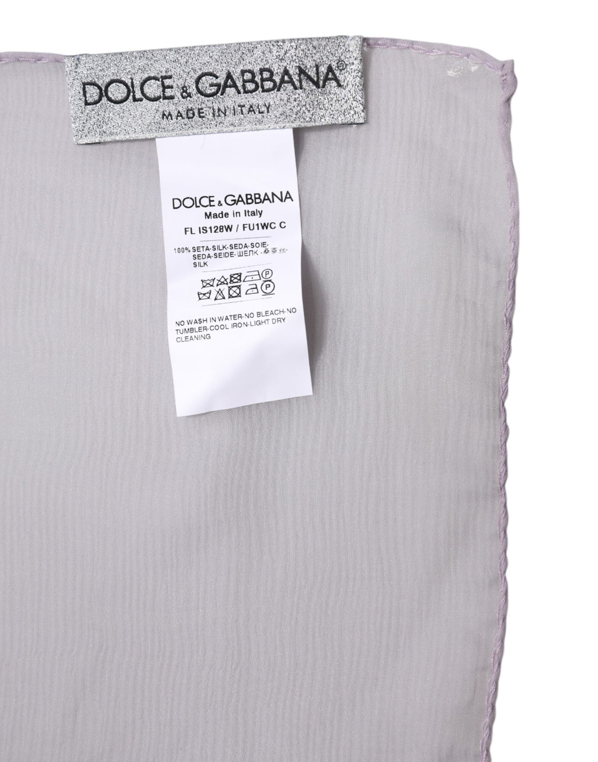 Dolce & Gabbana Purple Silk Scarf Rectangular Wrap Scarf