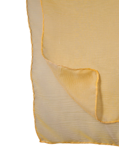 Dolce & Gabbana Yellow Silk Rectangular Wrap Scarf