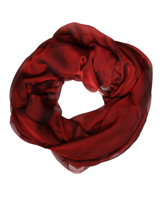 Dolce & Gabbana Roter Seidenschal 130 × 200 cm