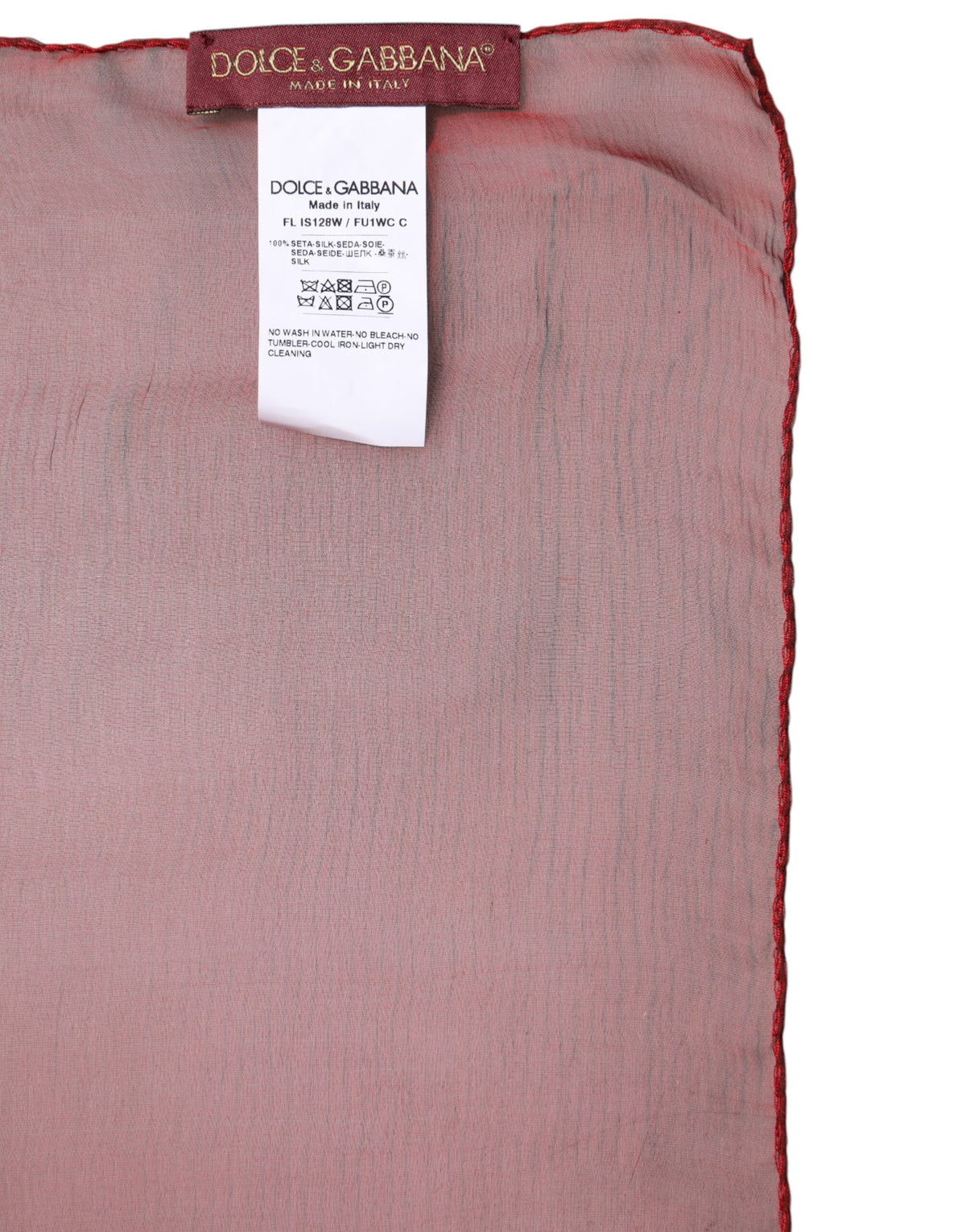 Dolce & Gabbana Roter Seidenschal 130 × 200 cm