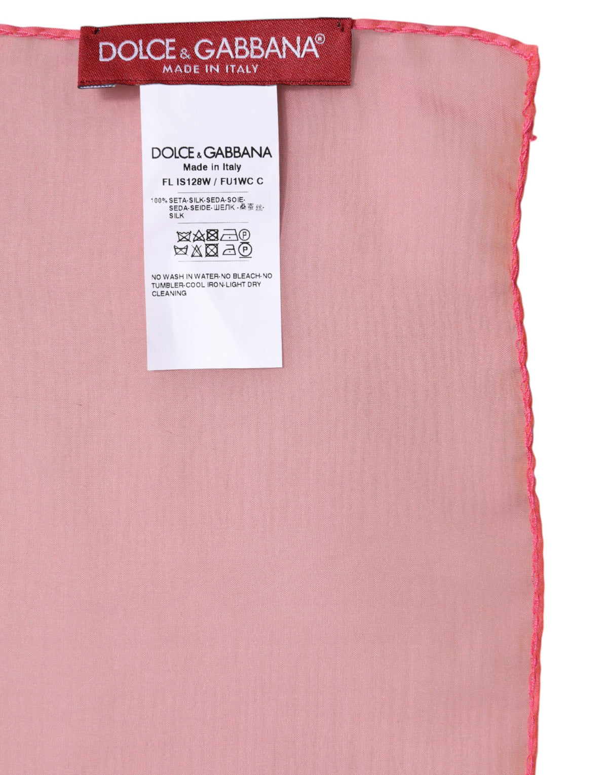 Dolce & Gabbana Rosa Seidenschal 135 × 200 cm