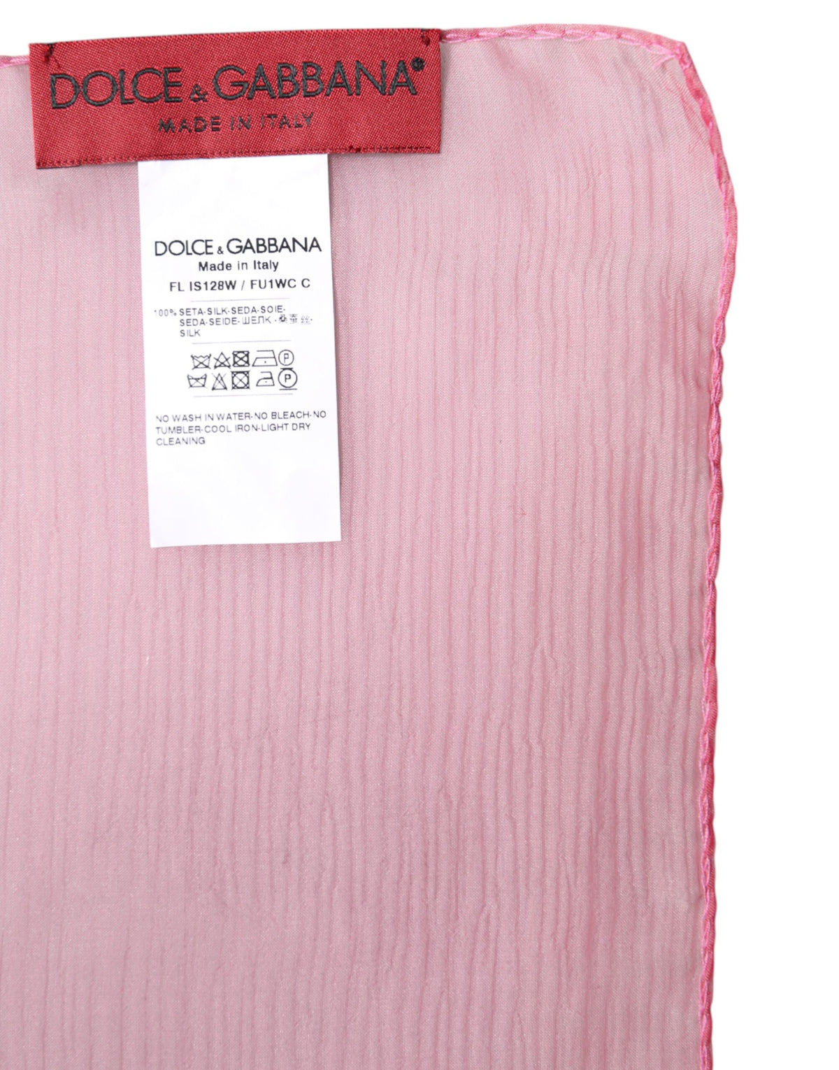 Dolce & Gabbana Rosa Seidenschal 135 × 200 cm