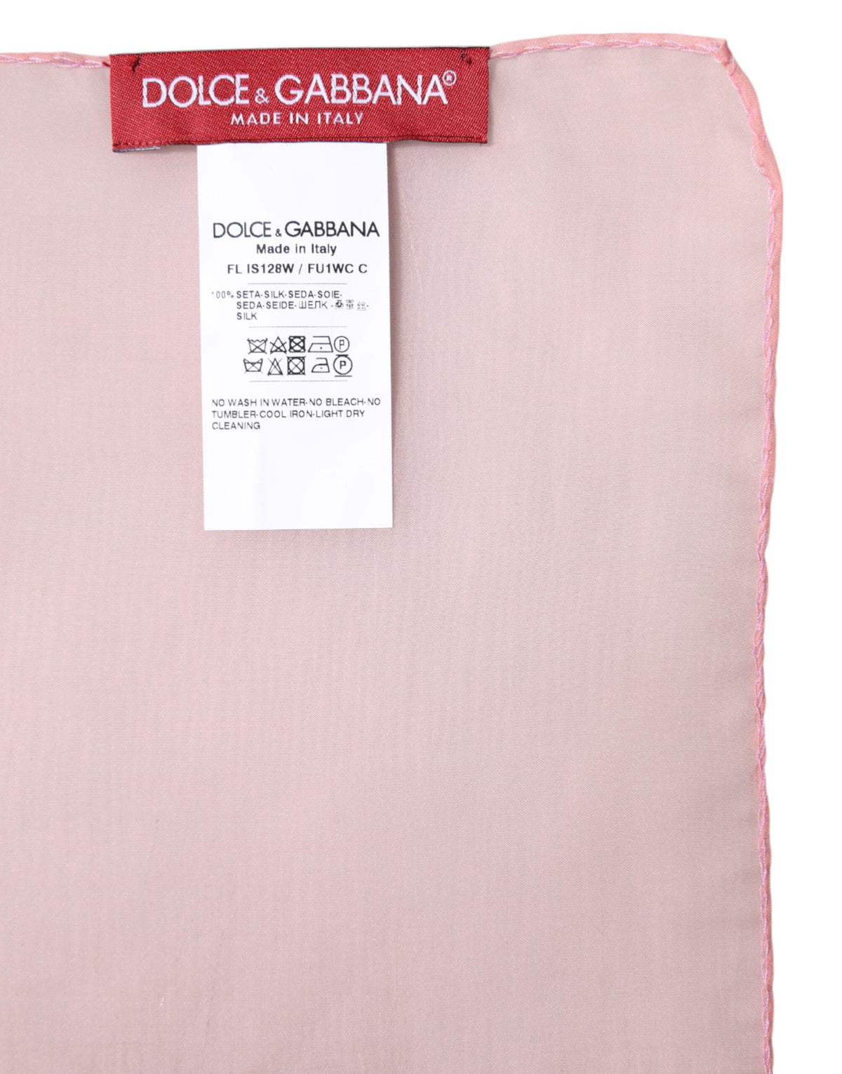 Dolce & Gabbana Rosa Seidenschal 135 × 200 cm