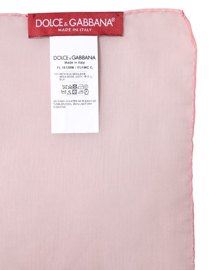 Dolce & Gabbana Rosa Seidenschal 135 × 200 cm