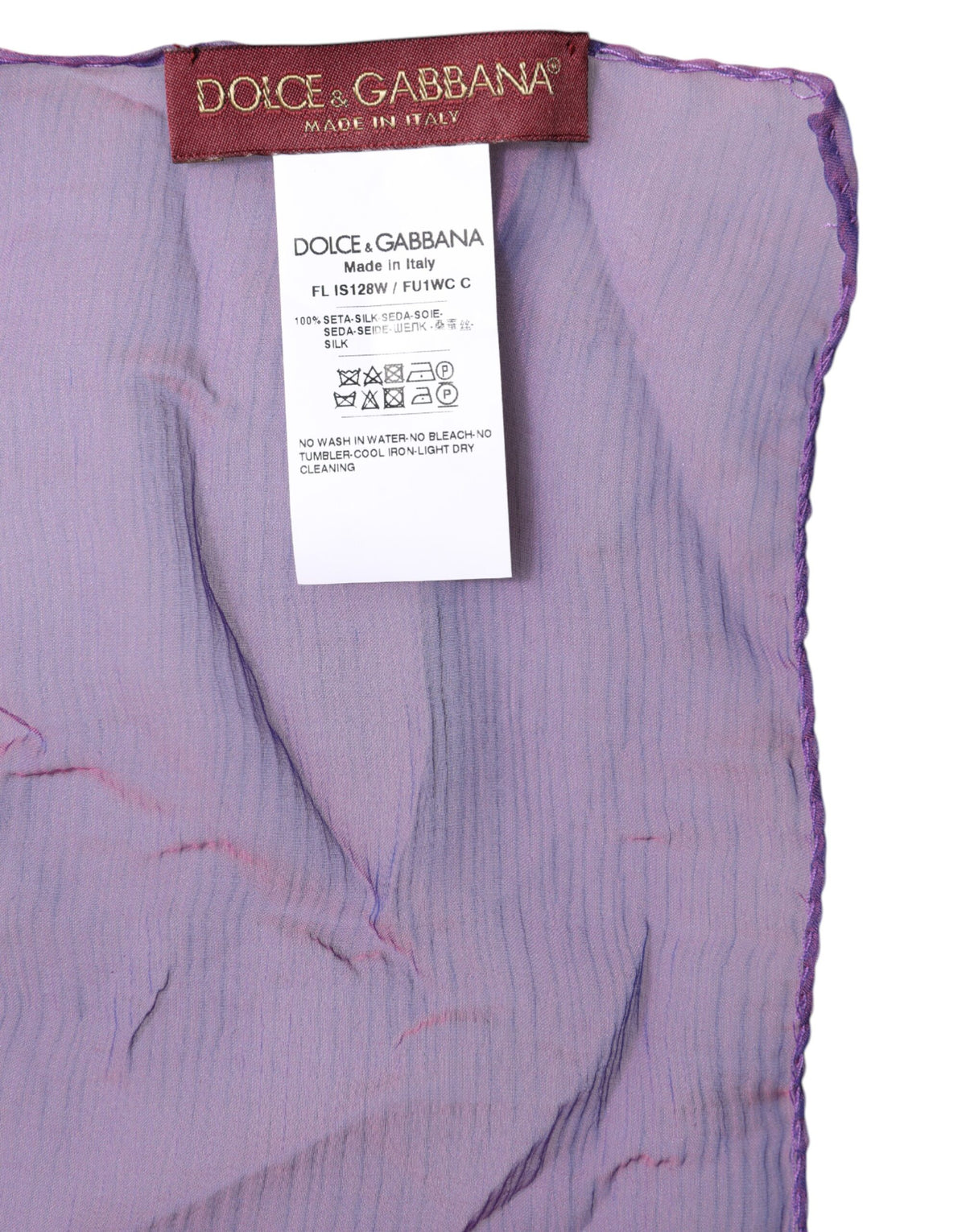 Dolce & Gabbana Lila Seidenschal 135 × 200 cm