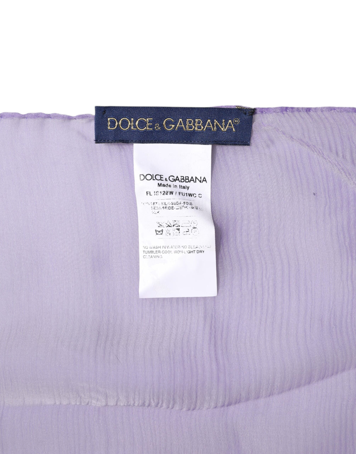 Dolce & Gabbana Purple Silk Scarf Rectangular Wrap Scarf
