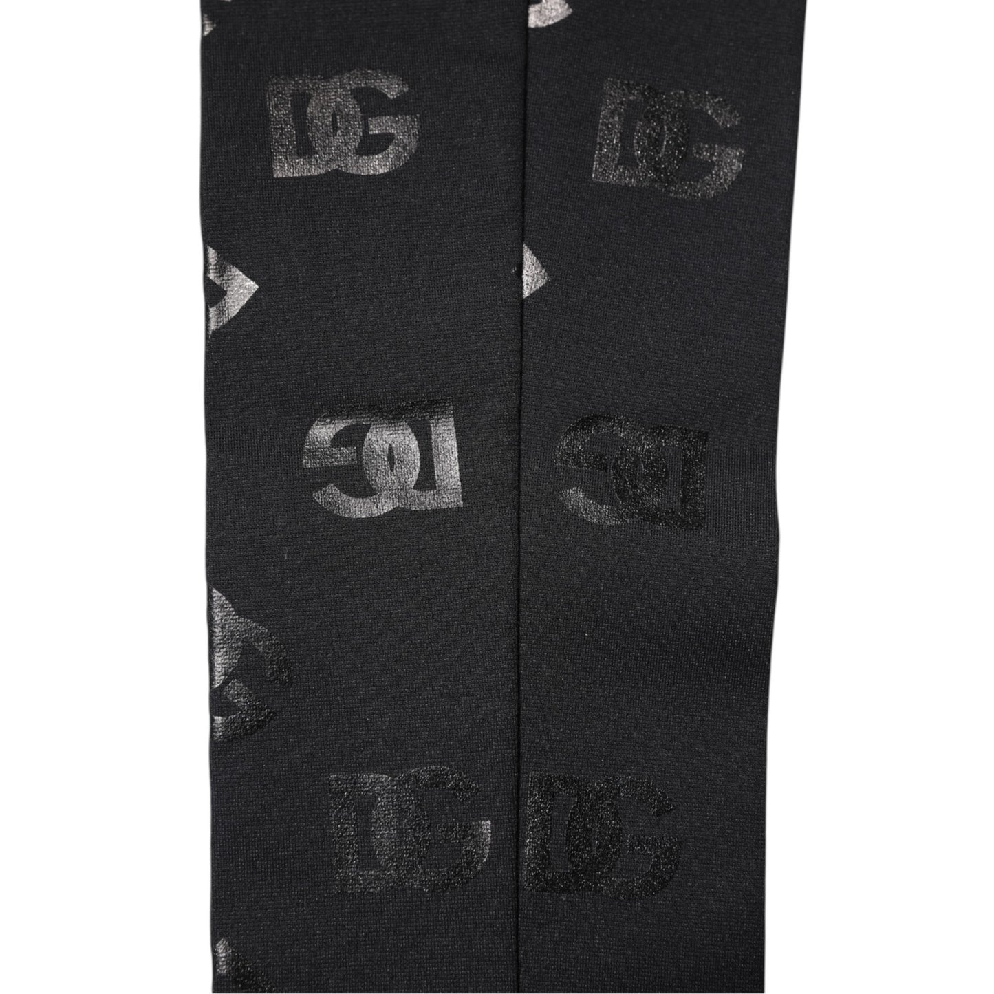Dolce & Gabbana Schwarze DG-Logo-Monogramm-Wollstretch-Armstulpen