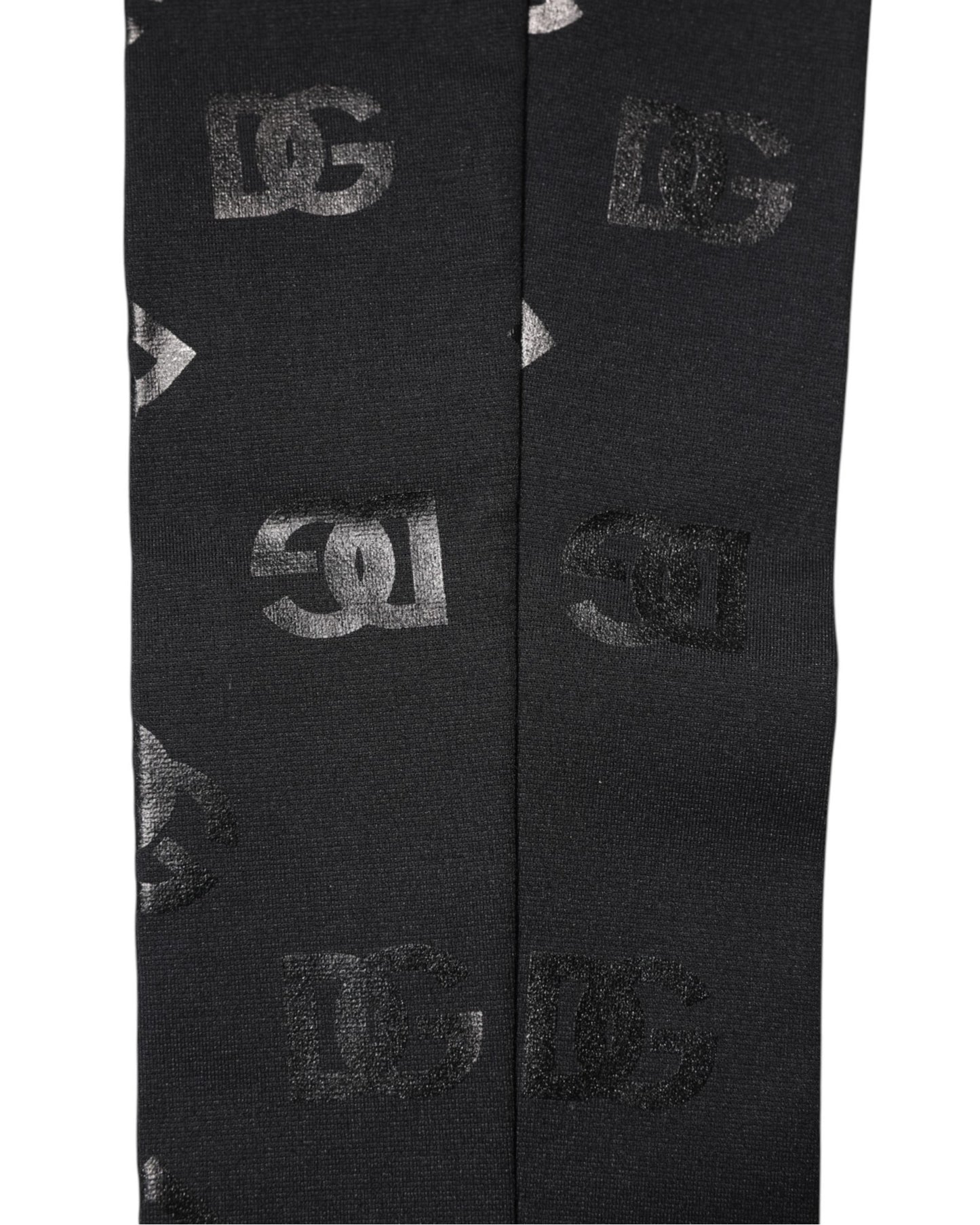 Dolce & Gabbana Schwarze DG-Logo-Monogramm-Wollstretch-Armstulpen