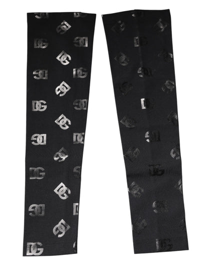 Dolce & Gabbana Guanti con logo, colore nero, in lana vergine e cashmere