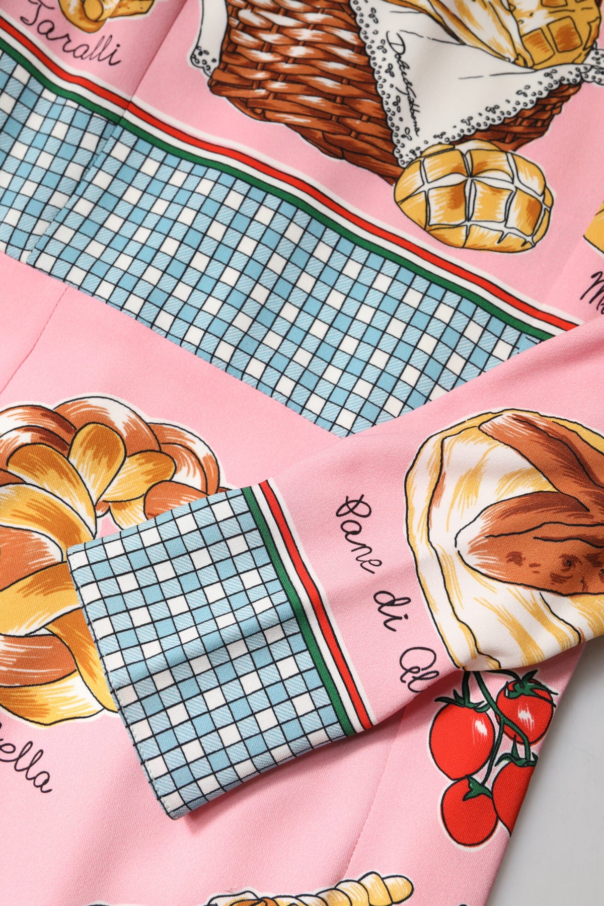 Dolce & Gabbana Abito midi a tubino dalla linea aderente con stampa rosa in seta e fibra elasticizzata