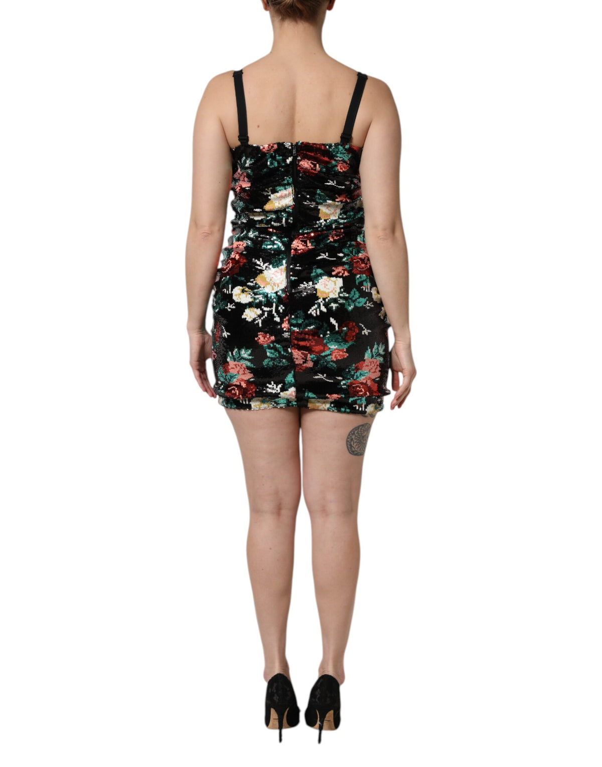 Dolce & Gabbana Schwarzes Pailletten-Minikleid