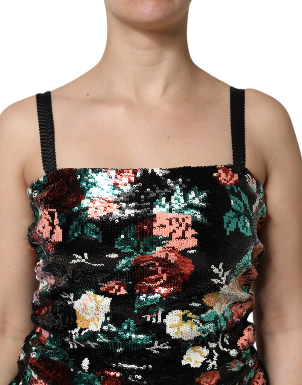 Dolce & Gabbana Schwarzes Pailletten-Minikleid