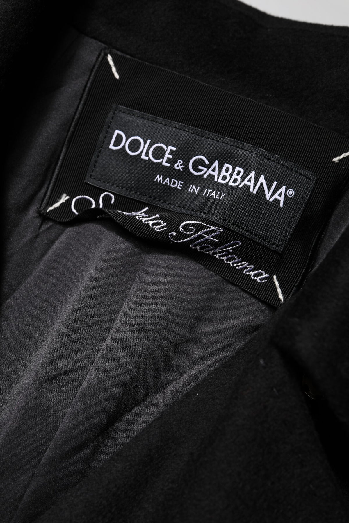 Dolce & Gabbana Sartoria Italiano Schwarzer Blazer aus Schurwolle