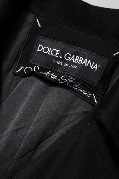 Dolce & Gabbana Sartoria Italiano Schwarzer Blazer aus Schurwolle