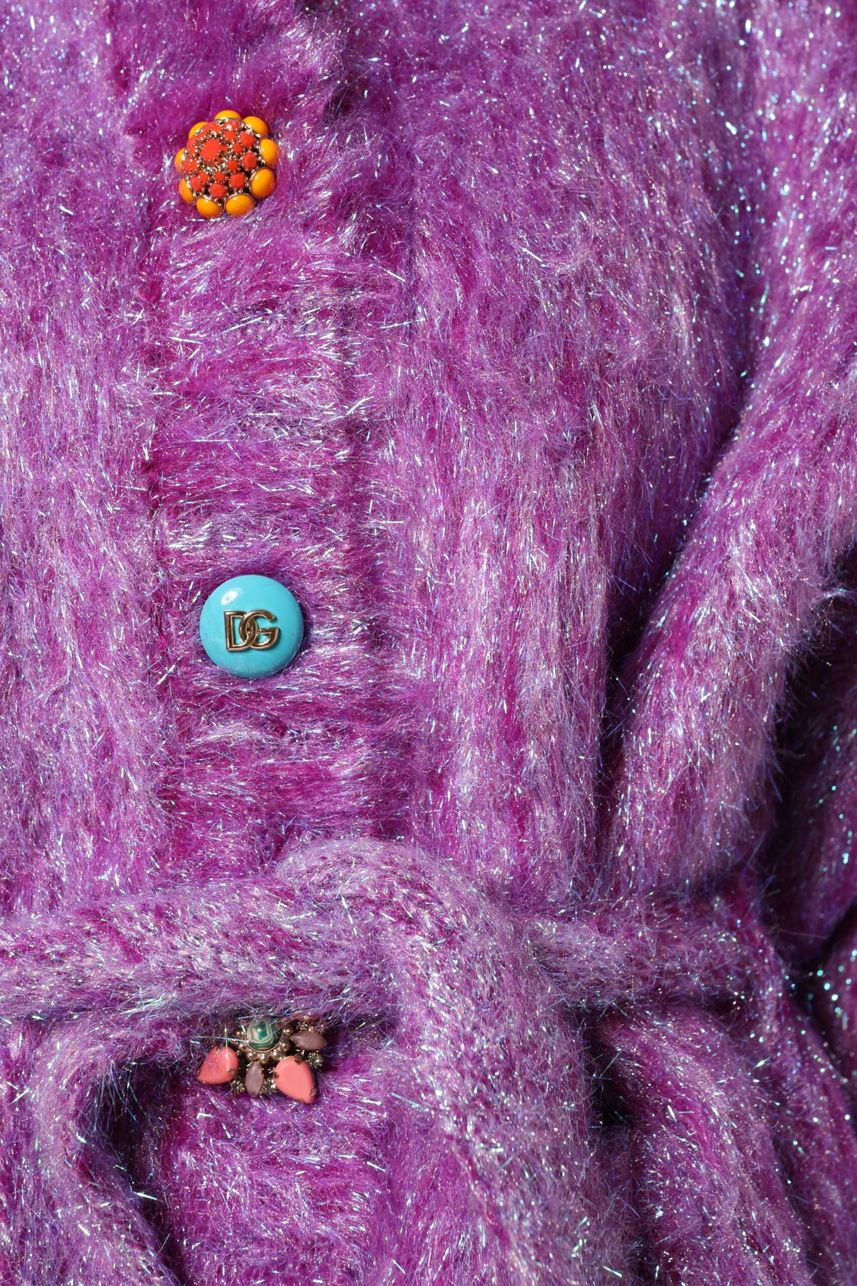 Dolce & Gabbana Lila Trenchcoat aus Woll-Mohair-Mix