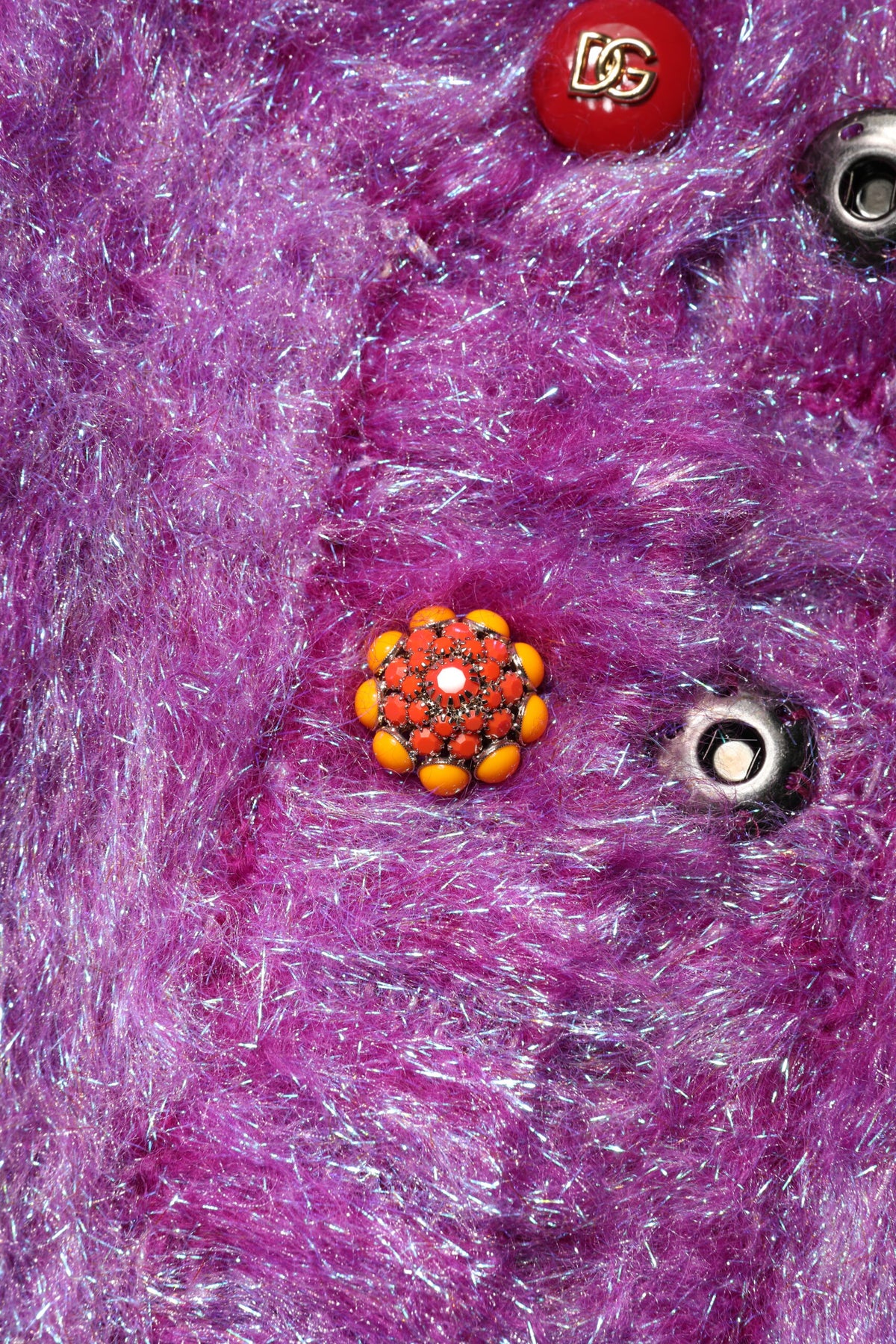 Dolce & Gabbana Lila Trenchcoat aus Woll-Mohair-Mix
