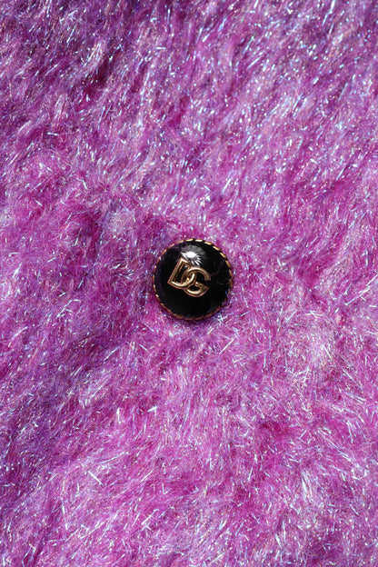 Dolce & Gabbana Lila Trenchcoat aus Woll-Mohair-Mix