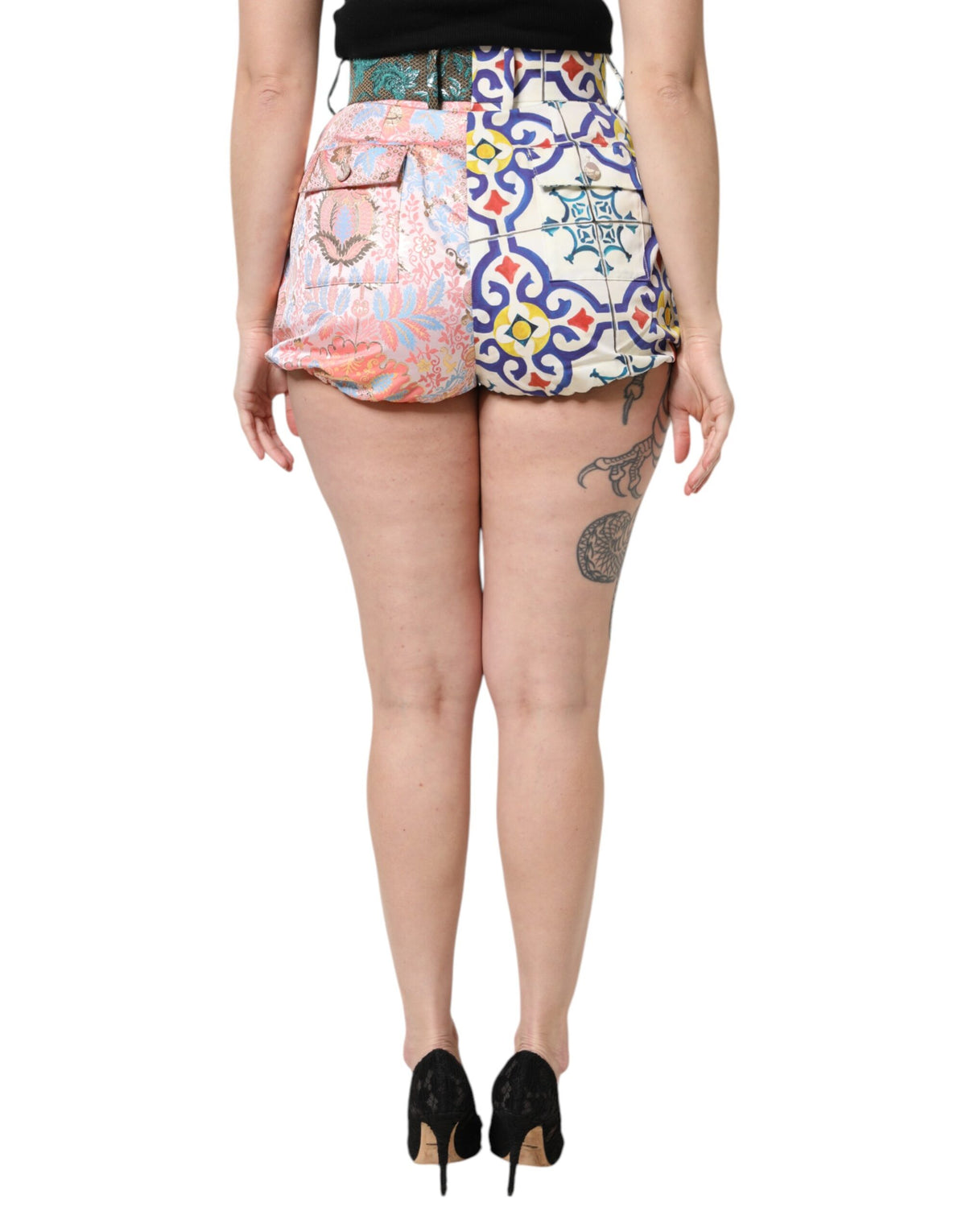 Dolce & Gabbana Mehrfarbige High-Waist Hotpants