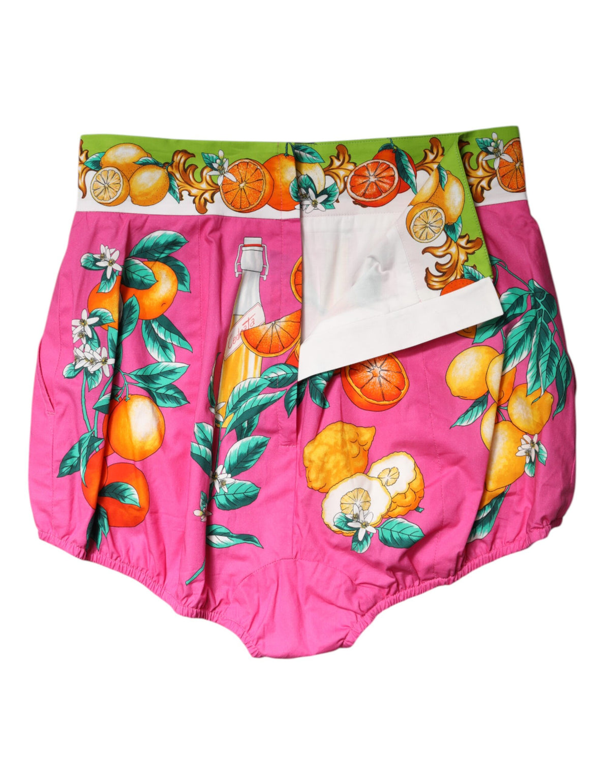 Dolce & Gabbana Rosa High-Waist Hotpants mit Früchteprint