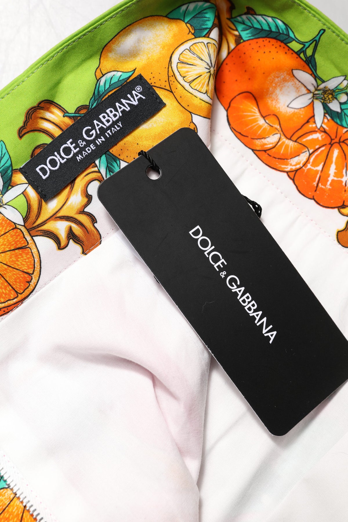 Dolce & Gabbana Rosa High-Waist Hotpants mit Früchteprint