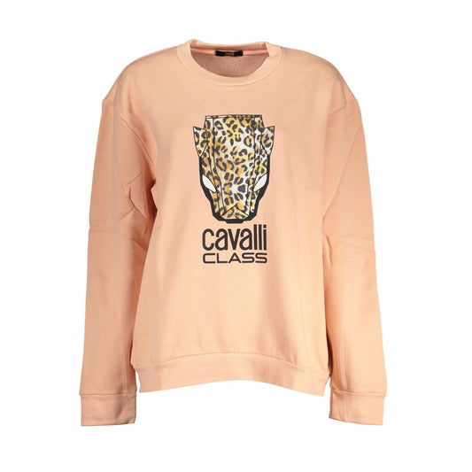 Cavalli Class Rosa Polyester Damen Sweatshirt