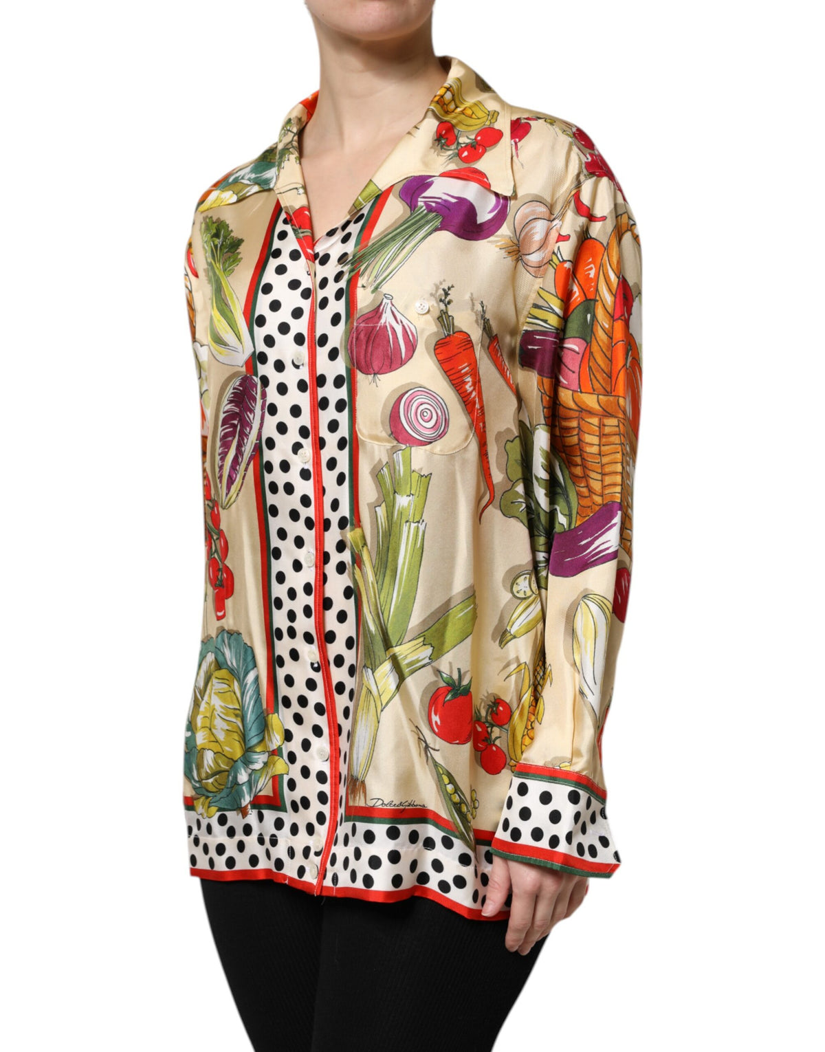 Dolce & Gabbana Multicolor Silk Shirt