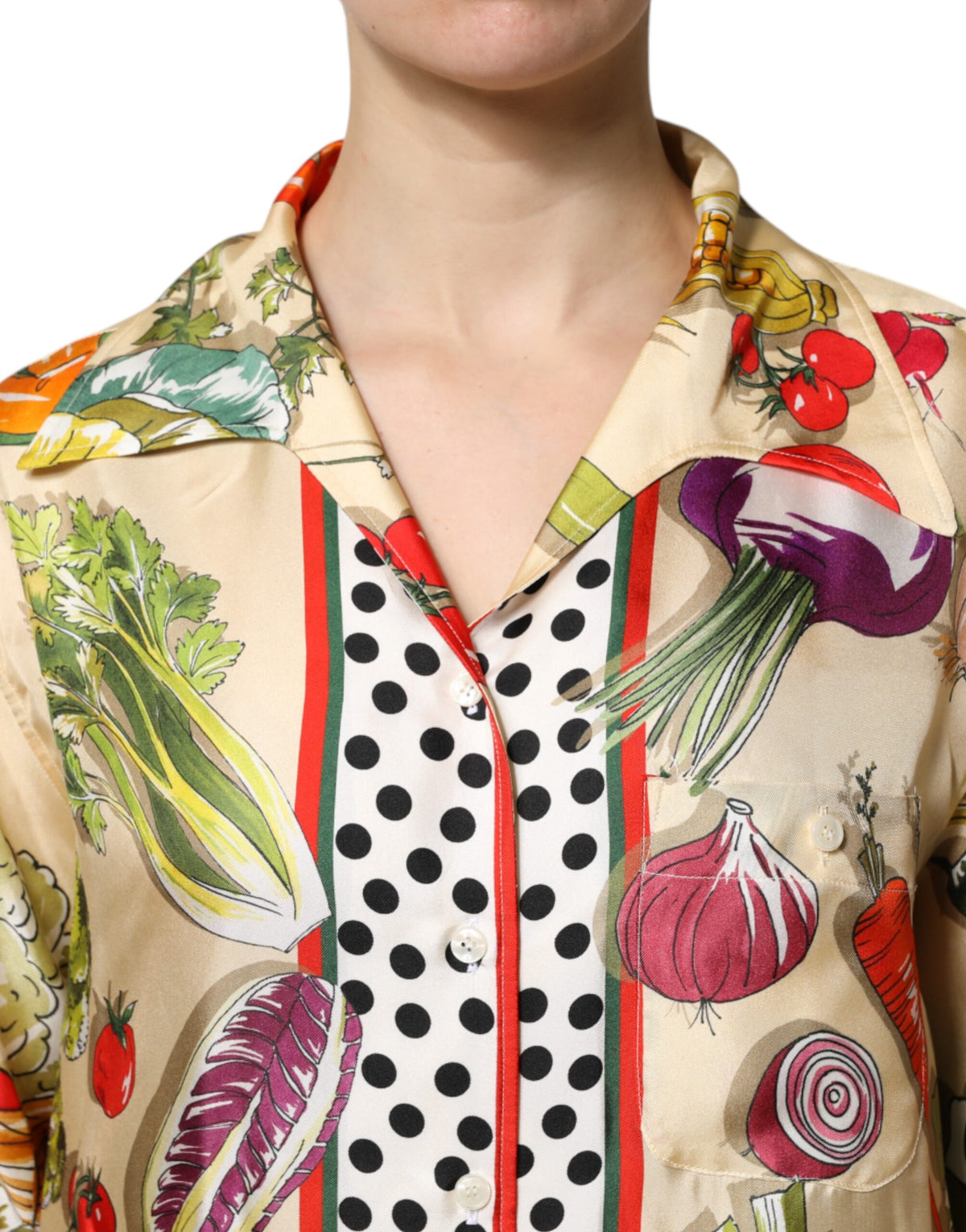 Dolce & Gabbana Multicolor Silk Shirt